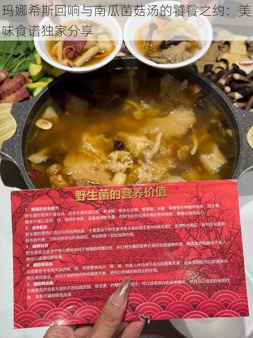 玛娜希斯回响与南瓜菌菇汤的饕餮之约：美味食谱独家分享