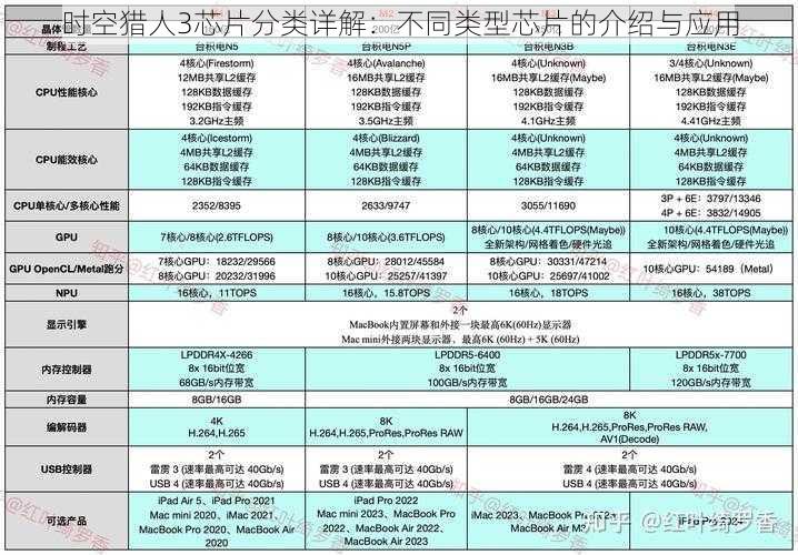 时空猎人3芯片分类详解：不同类型芯片的介绍与应用