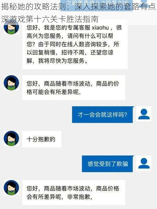 揭秘她的攻略法则：深入探索她的套路有点深游戏第十六关卡胜法指南