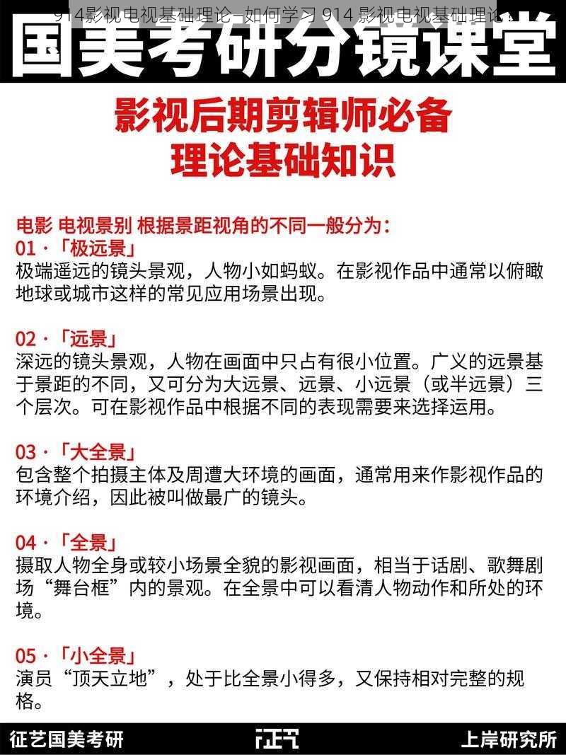 914影视电视基础理论—如何学习 914 影视电视基础理论？