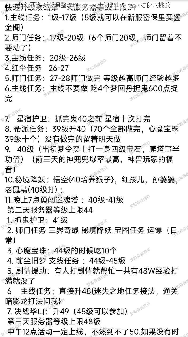 梦幻西游新版调整攻略：六大唐门职业如何应对秒六挑战