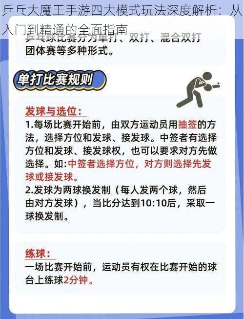 乒乓大魔王手游四大模式玩法深度解析：从入门到精通的全面指南