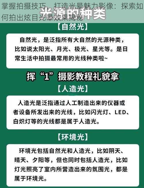 掌握拍摄技巧，打造光晕魅力影像：探索如何拍出炫目光晕效果揭秘