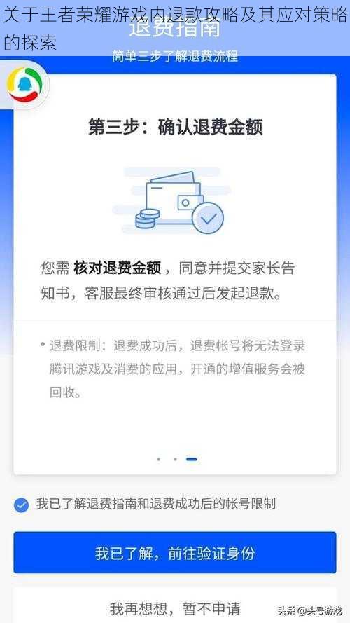 关于王者荣耀游戏内退款攻略及其应对策略的探索