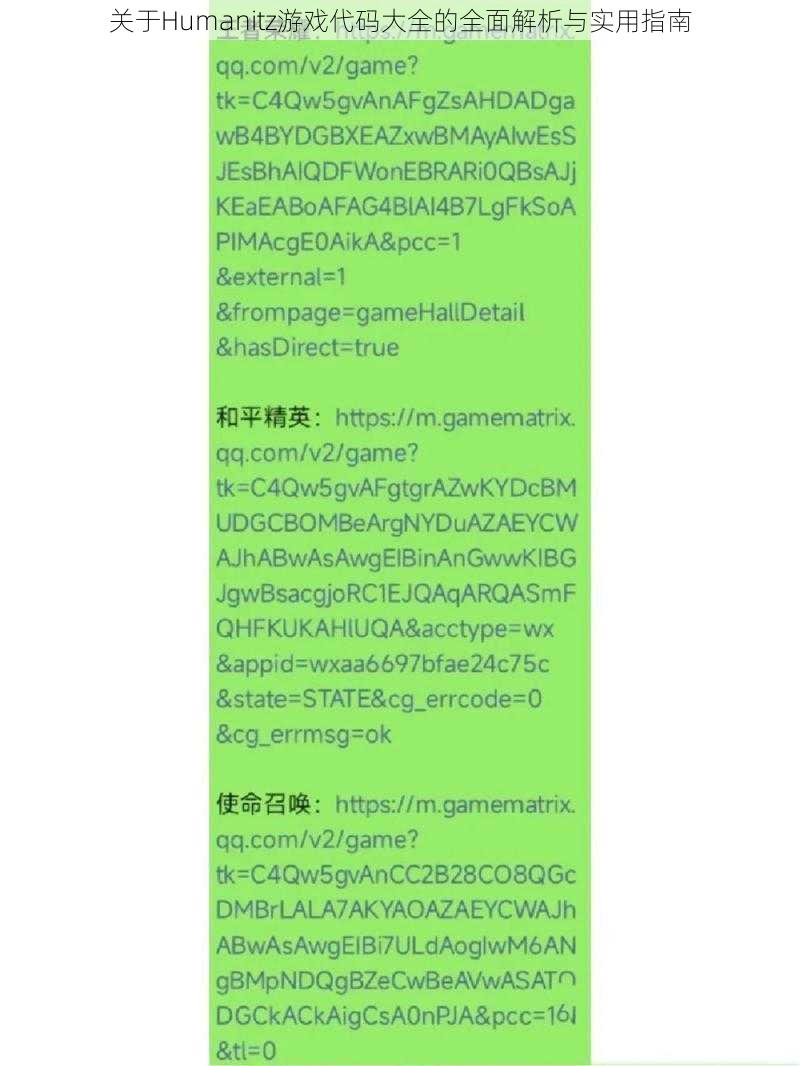 关于Humanitz游戏代码大全的全面解析与实用指南